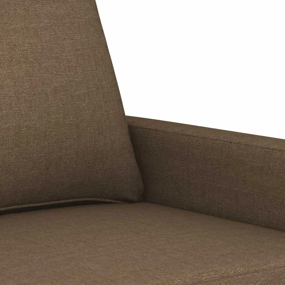 Sofa Sofos komplektas su pagalvėlėmis, 4 dalių, rudas, audinys
