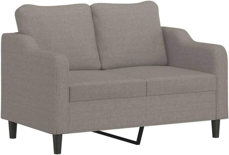 Sofa Sofos komplektas su pagalvėlėmis, 4 dalių, taupe, audinys