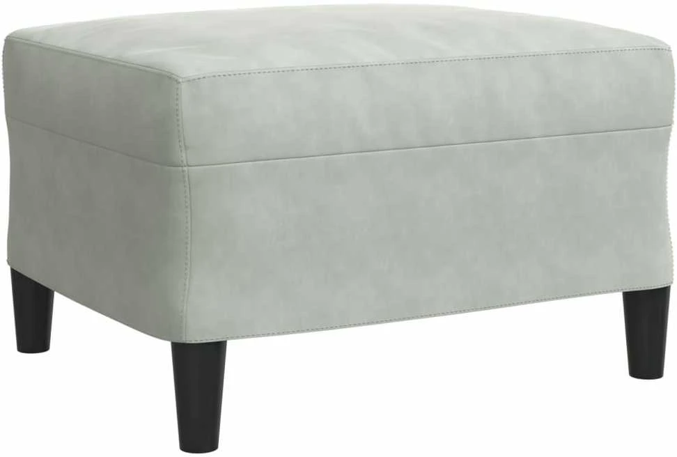 Sofa Sofos komplektas su pagalvėlėmis, 4 dalių, pilkas, aksomas