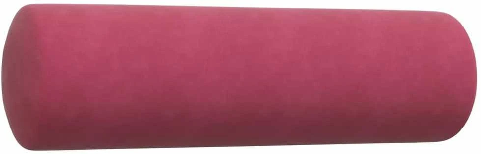 Sofa Sofos komplektas su pagalvėlėmis, 4 dalių, vyno, aksomas