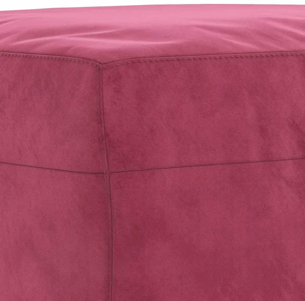 Sofa Sofos komplektas su pagalvėlėmis, 4 dalių, vyno, aksomas
