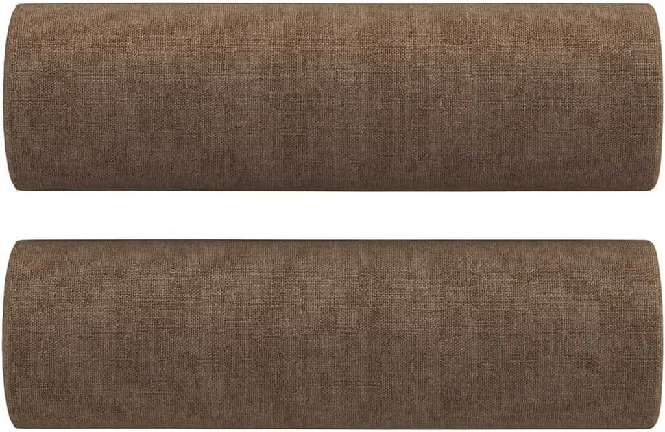 Sofa Sofos komplektas su pagalvėmis, 2 dalių, rudas, audinys