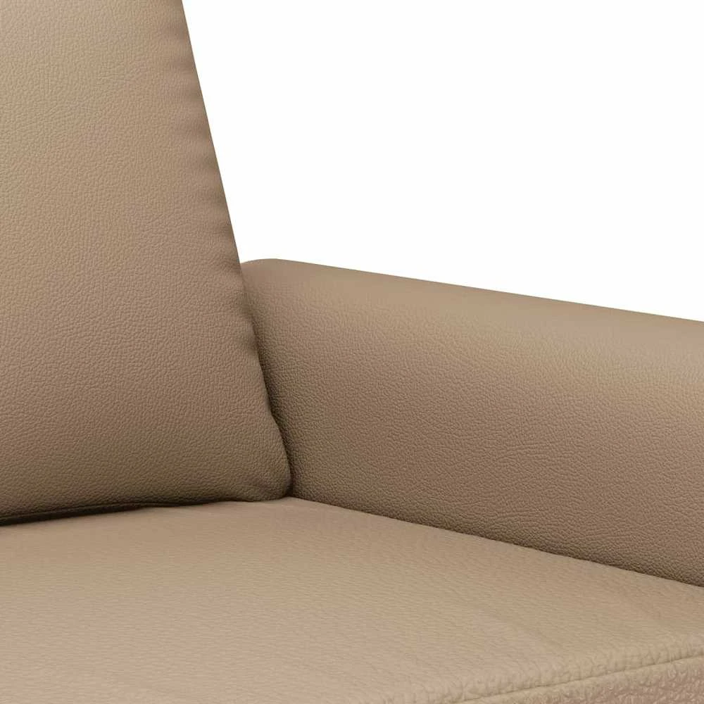 Sofa Sofos komplektas su pagalvėmis, 2 dalių, kapučino, dirbtinė oda