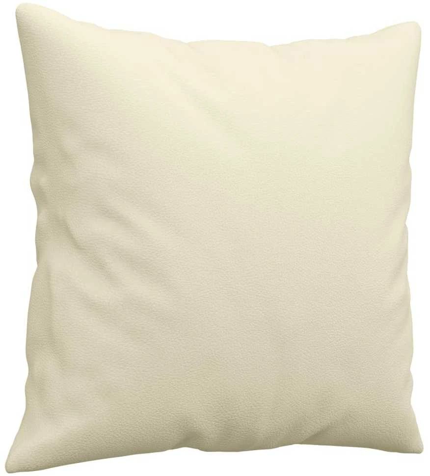 Sofa Sofos komplektas su pagalvėmis, 2 dalių, kreminis, dirbtinė oda