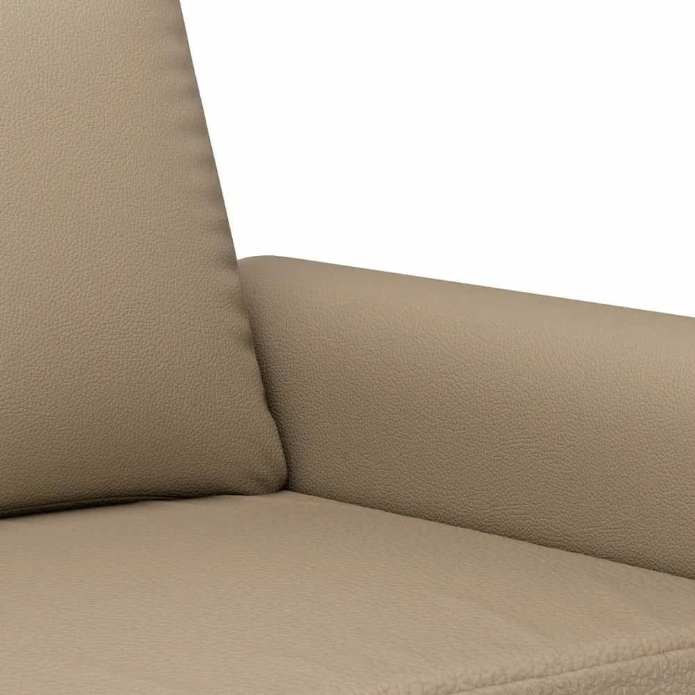 Sofa Sofos komplektas su pagalvėmis, 2 dalių, kapučino, dirbtinė oda
