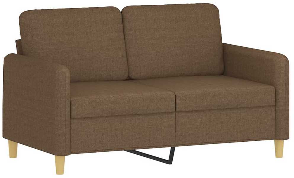 Sofa Sofos komplektas su pagalvėmis, 2 dalių, rudas, audinys