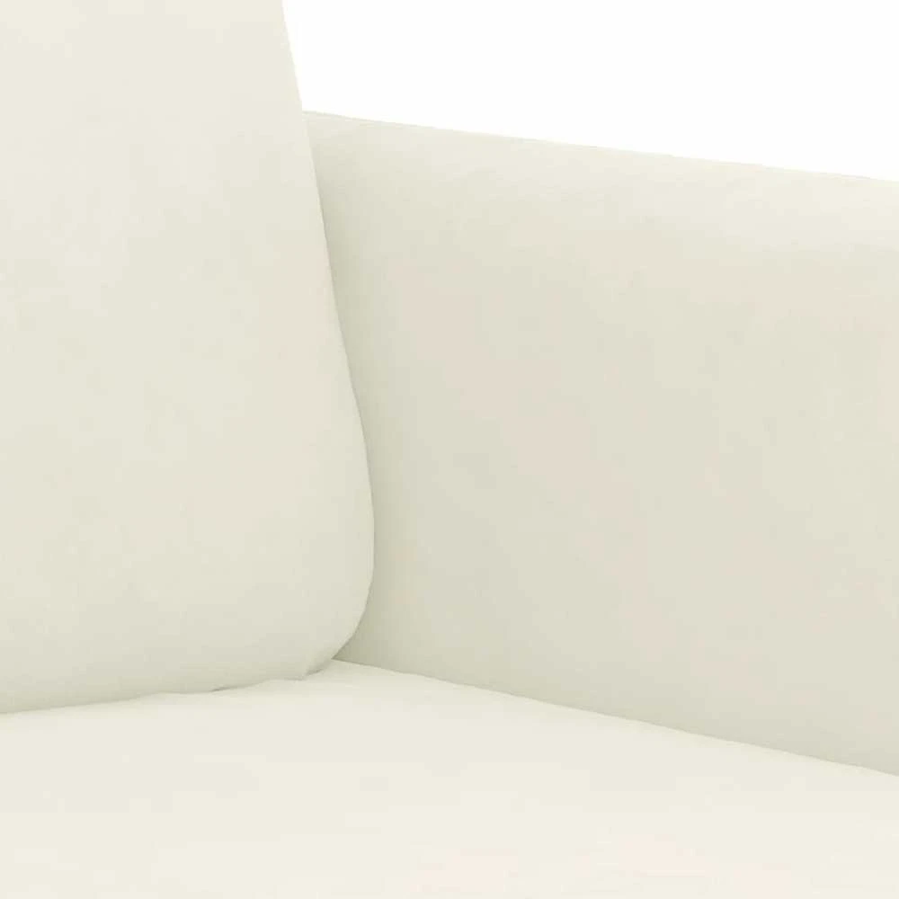 Sofa Sofos komplektas su pagalvėmis, 2 dalių, kreminis, aksomas