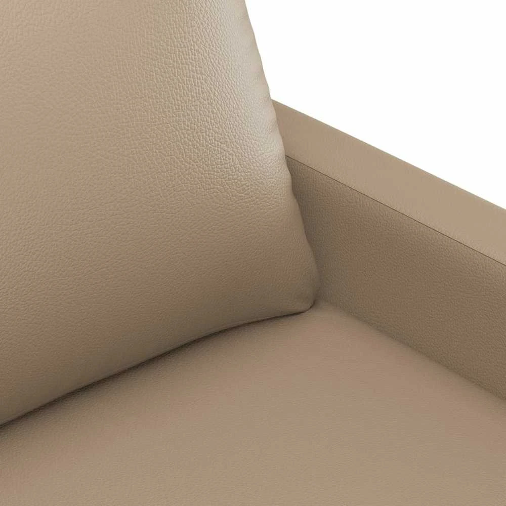 Sofa Sofos komplektas su pagalvėmis, 2 dalių, kapučino, dirbtinė oda