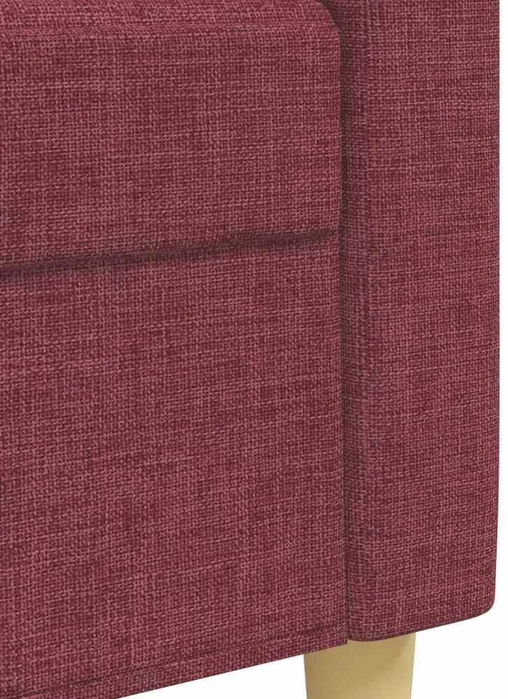 Sofa Sofos komplektas su pagalvėmis, 2 dalių, vyno, audinys