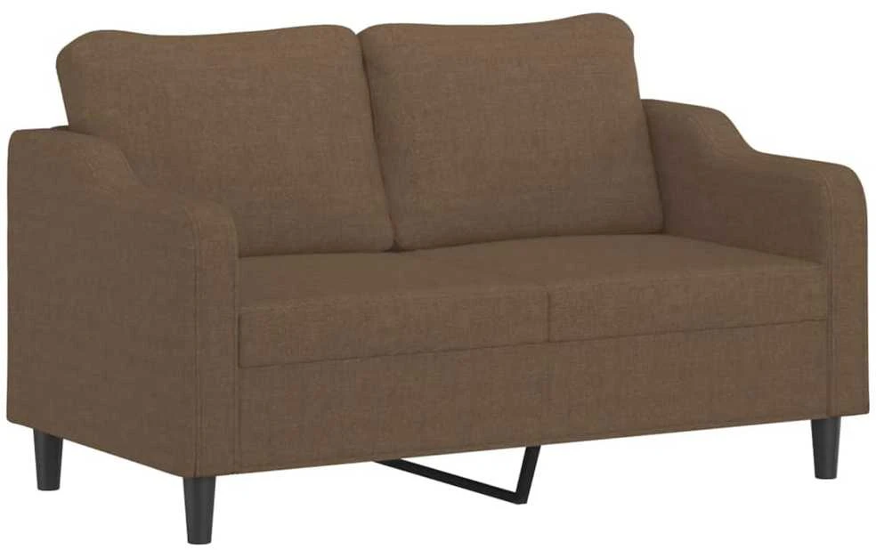 Sofa Sofos komplektas su pagalvėmis, 2 dalių, rudas, audinys