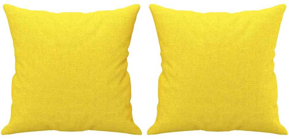 Sofa Sofos komplektas su pagalvėmis, 2 dalių, geltonas, audinys