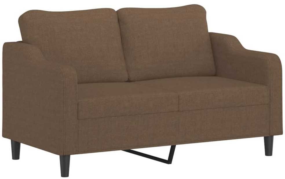Sofa Sofos komplektas su pagalvėmis, 2 dalių, rudas, audinys