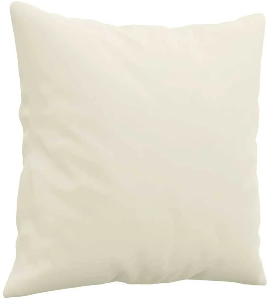 Sofa Sofos komplektas su pagalvėmis, 2 dalių, kreminis, aksomas