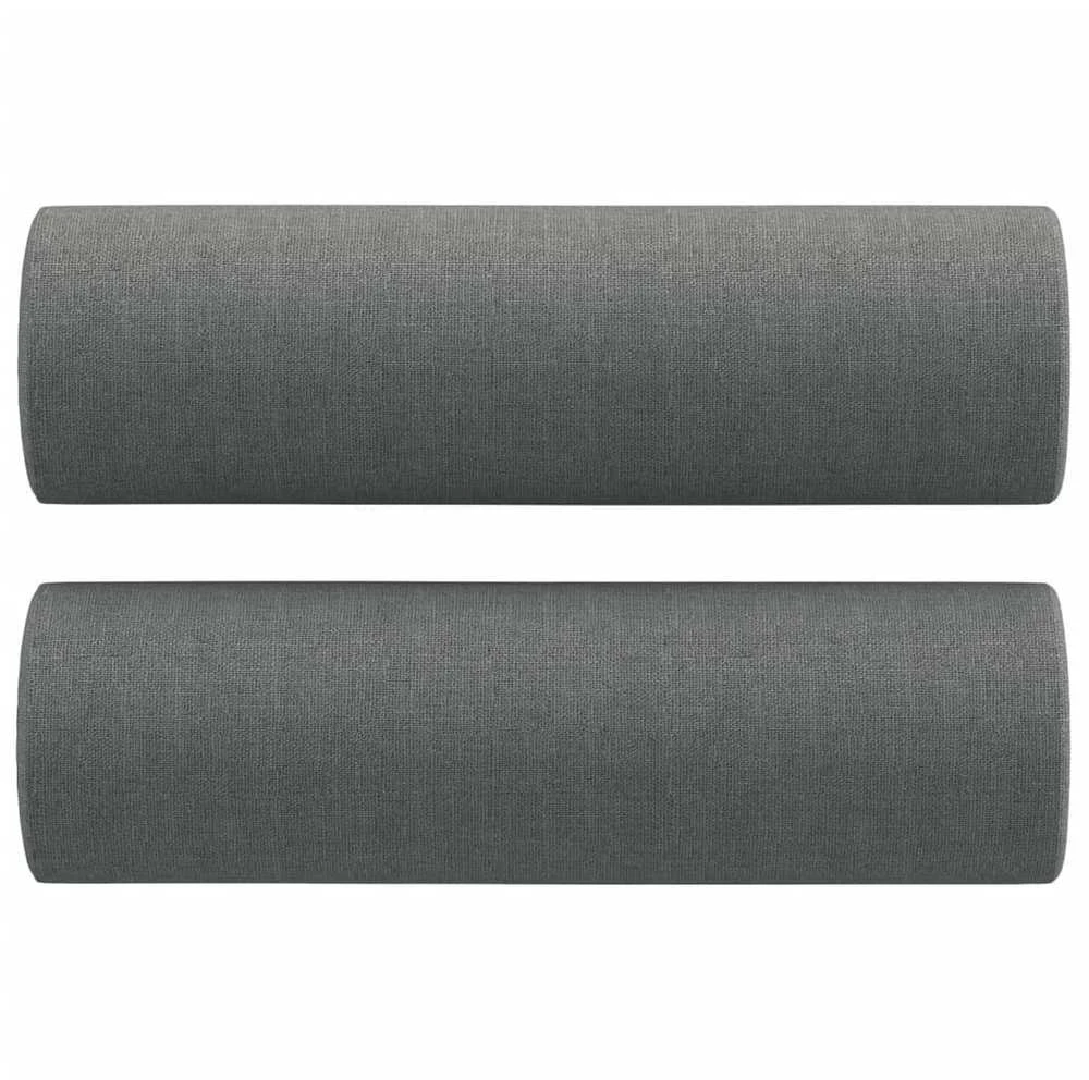 Sofa Sofos komplektas su pagalvėmis, 3 dalių, pilkas, audinys
