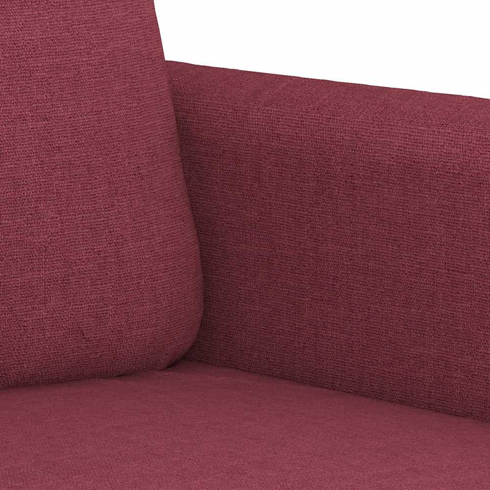 Sofa Sofos komplektas su pagalvėmis, 3 dalių, vyno, audinys