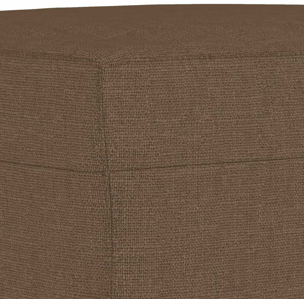 Sofa Sofos komplektas su pagalvėmis, 3 dalių, rudas, audinys