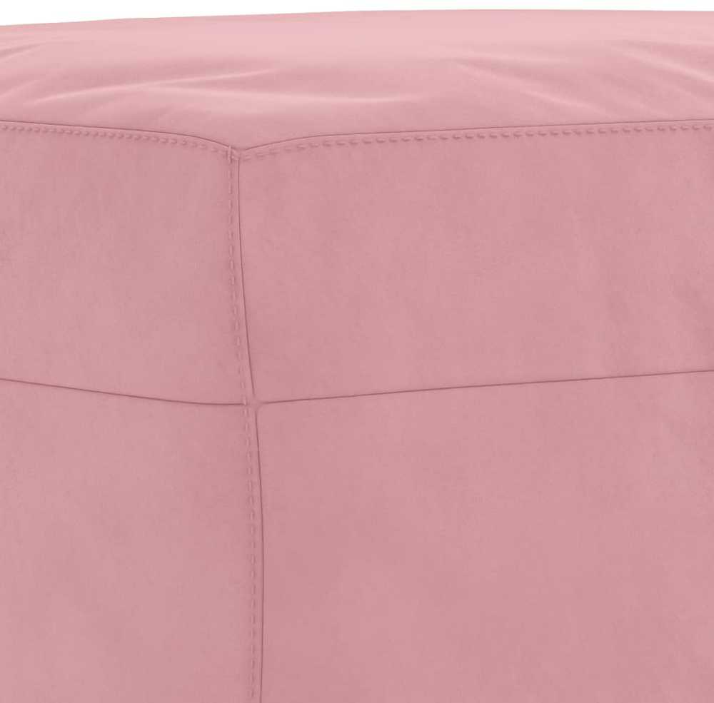 Sofa Sofos komplektas su pagalvėmis, 3 dalių, rožinis, aksomas