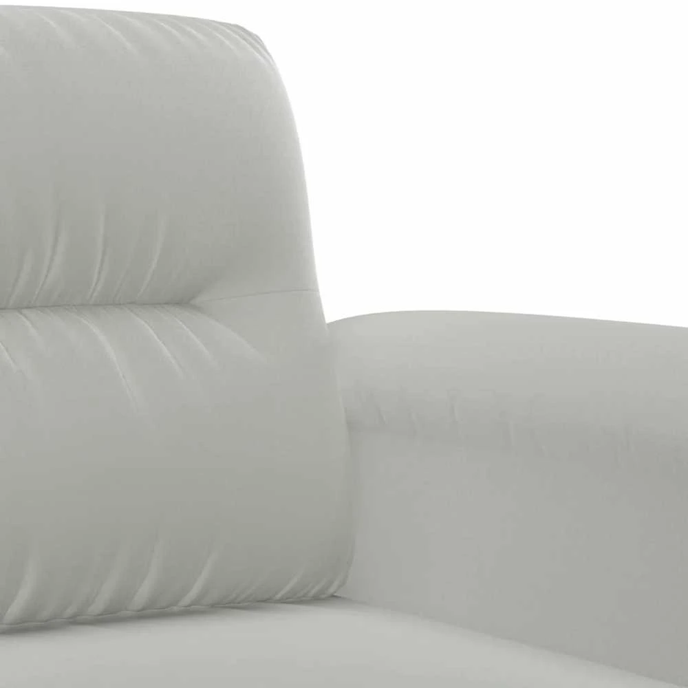 Sofa Sofos komplektas su pagalvėmis, 3 dalių, pilkas, audinys