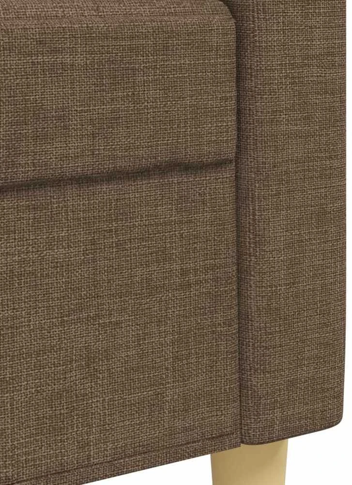 Sofa Sofos komplektas su pagalvėmis, 3 dalių, rudas, audinys
