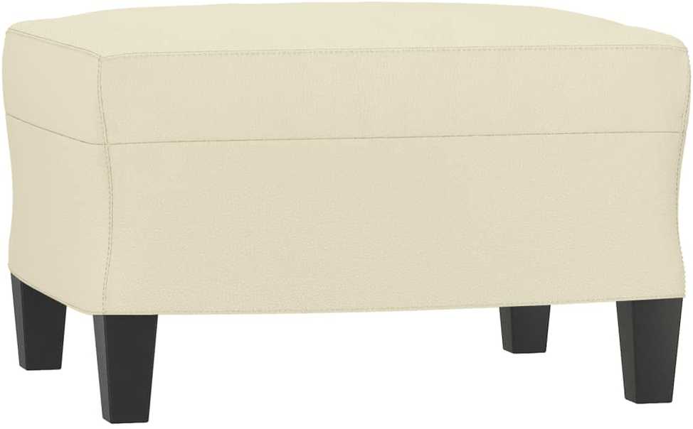Sofa Sofos komplektas su pagalvėmis, 3 dalių, kreminis, dirbtinė oda