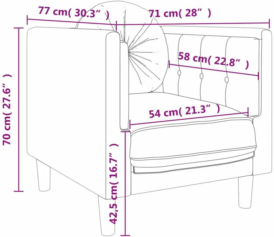 Sofa Sofos komplektas su pagalvėmis, 3 dalių, geltonas, aksomas