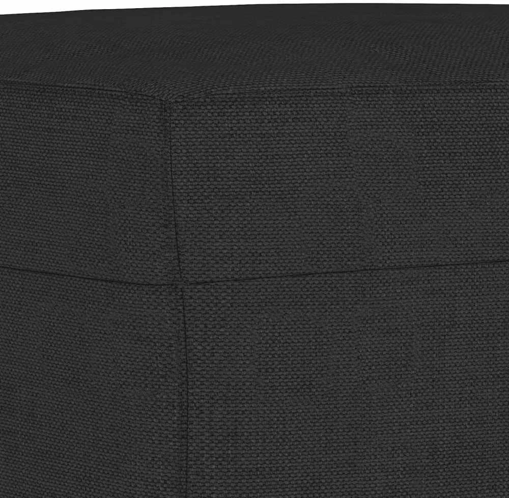 Sofa Sofos komplektas su pagalvėmis, 3 dalių, juodas, audinys