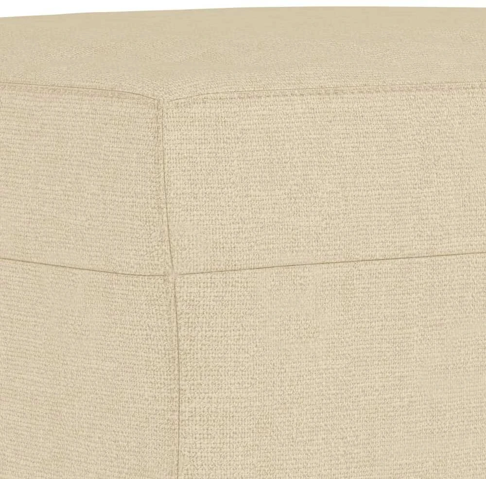 Sofa Sofos komplektas su pagalvėmis, 3 dalių, kreminis, audinys
