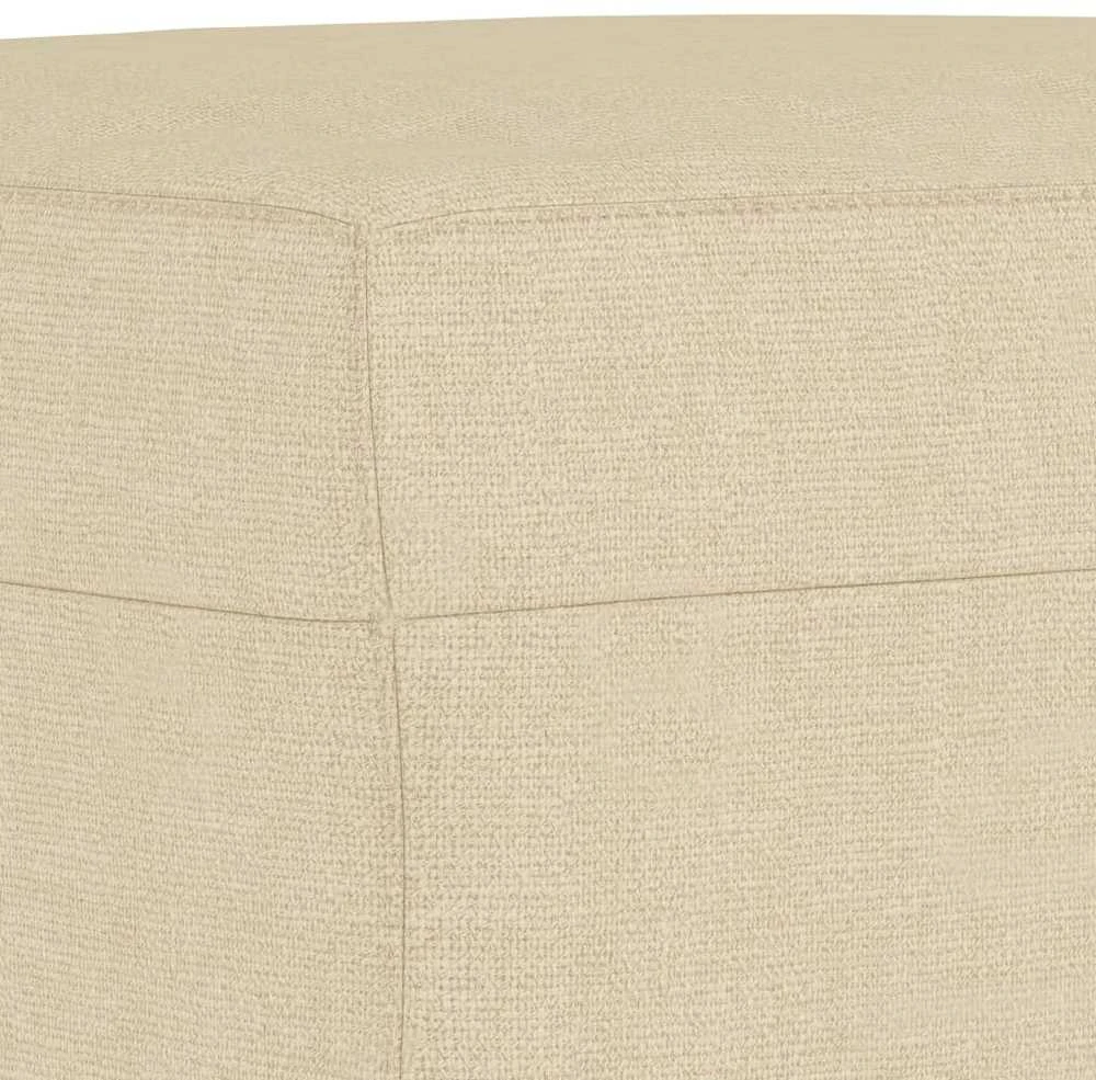 Sofa Sofos komplektas su pagalvėmis, 3 dalių, kreminis, audinys