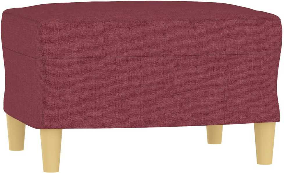 Sofa Sofos komplektas su pagalvėmis, 3 dalių, vyno, audinys