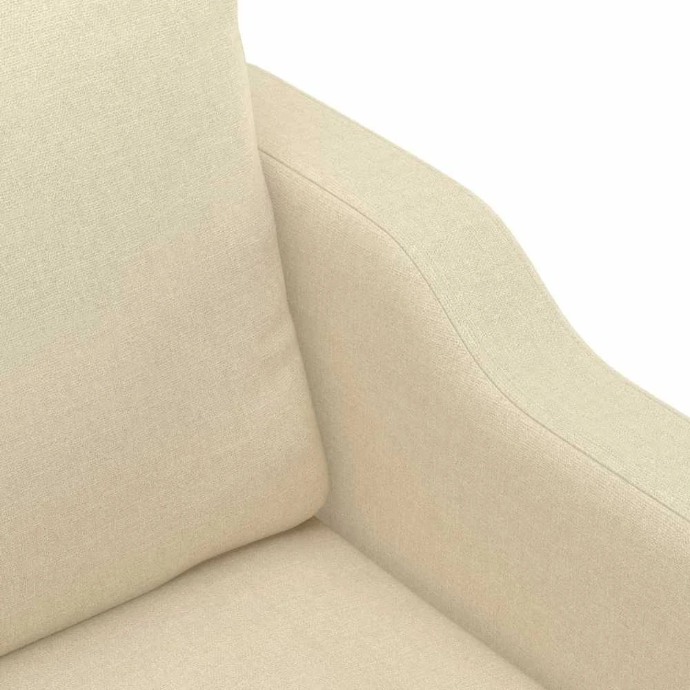 Sofa Sofos komplektas su pagalvėmis, 3 dalių, kreminis, audinys