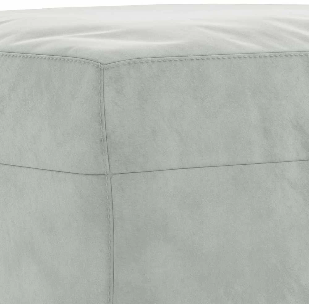 Sofa Sofos komplektas su pagalvėmis, 3 dalių, pilkas, aksomas