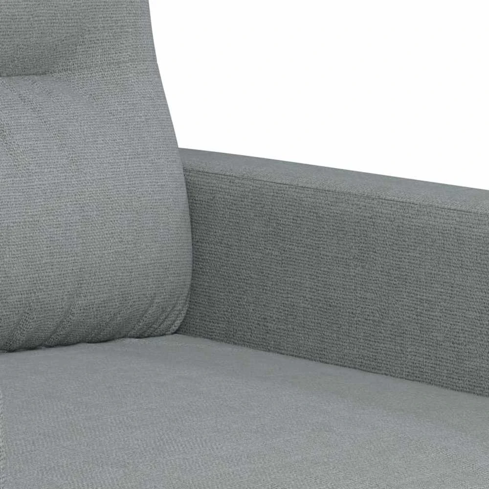 Sofa Sofos komplektas su pagalvėmis, 3 dalių, pilkas, audinys
