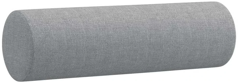 Sofa Sofos komplektas su pagalvėmis, 3 dalių, pilkas, audinys