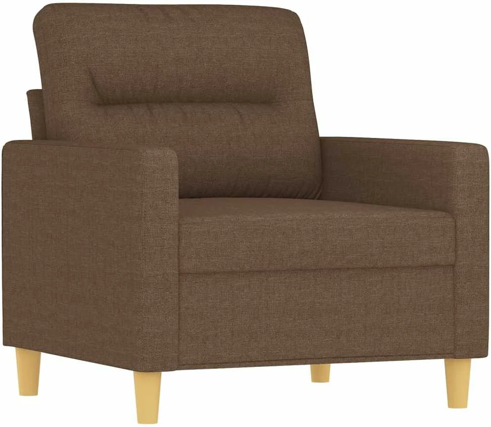 Sofa Sofos komplektas su pagalvėmis, 3 dalių, rudas, audinys
