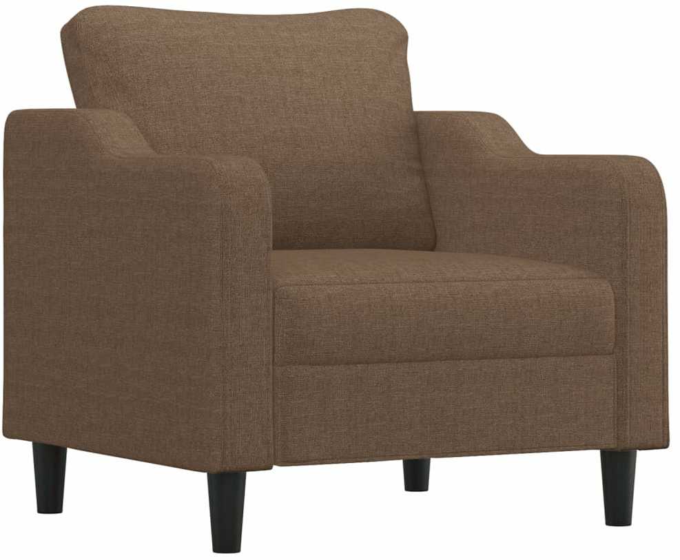 Sofa Sofos komplektas su pagalvėmis, 3 dalių, rudas, audinys