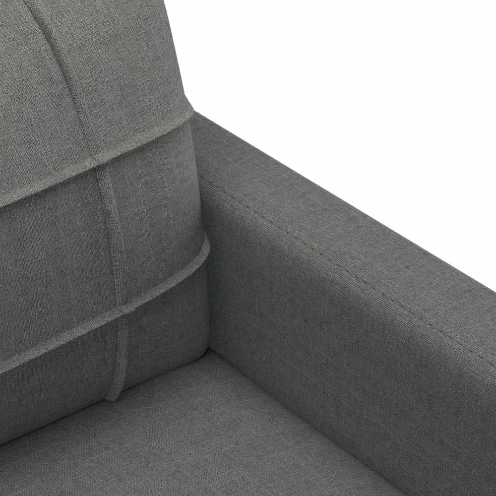 Sofa Sofos komplektas su pagalvėmis, 3 dalių, pilkas, audinys