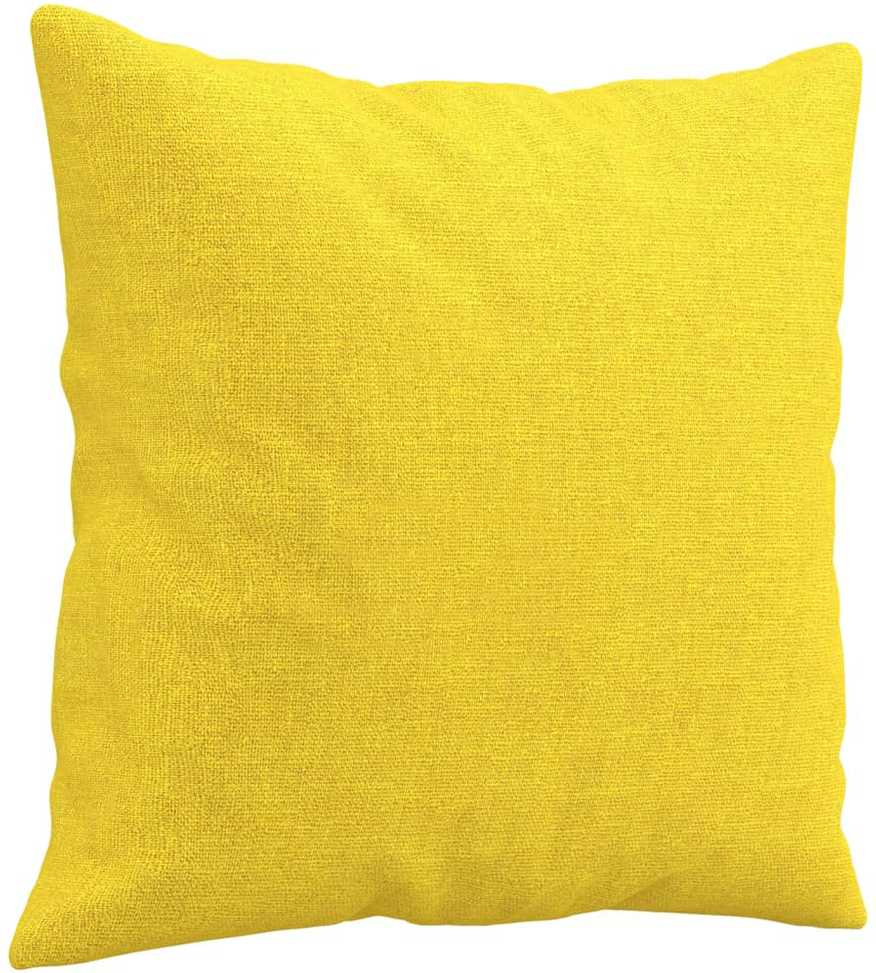 Sofa Sofos komplektas su pagalvėmis, 3 dalių, geltonas, audinys