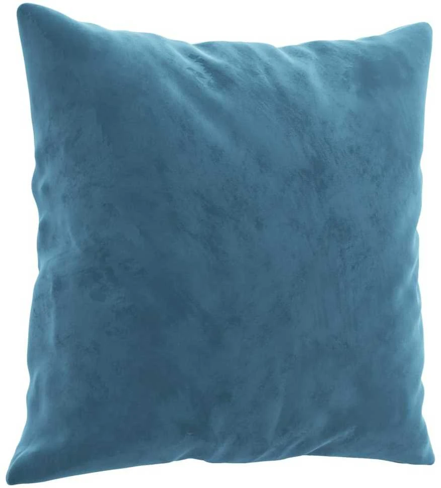Sofa Sofos komplektas su pagalvėmis, 3 dalių, mėlynas, aksomas