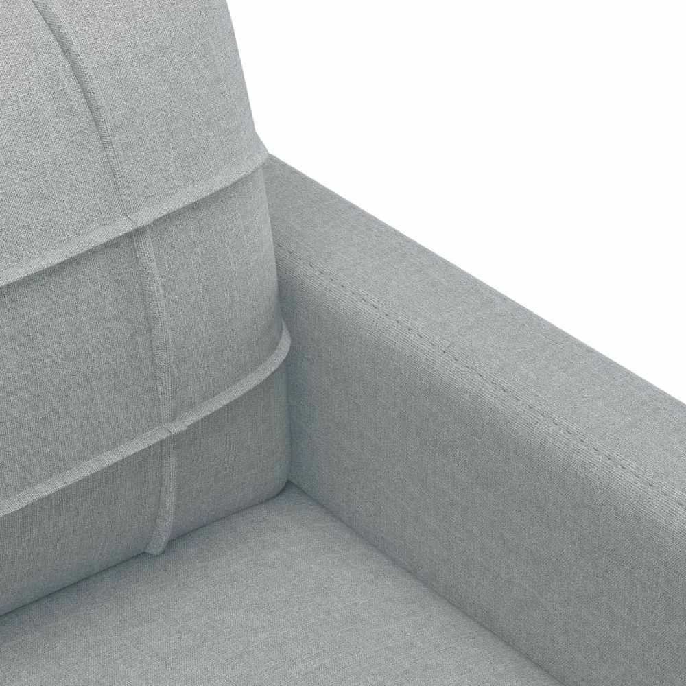 Sofa Sofos komplektas su pagalvėmis, 3 dalių, pilkas, audinys