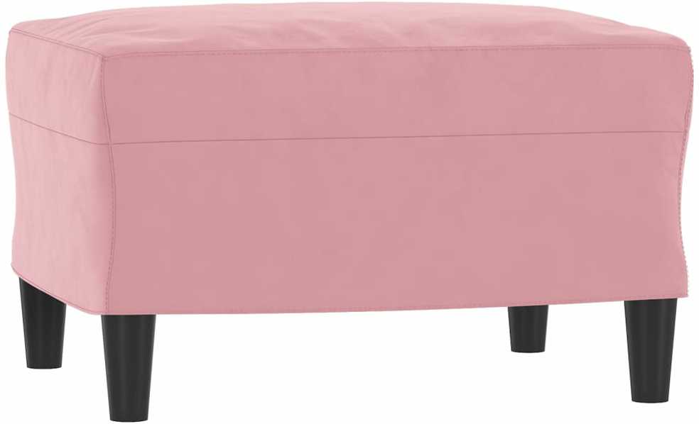 Sofa Sofos komplektas su pagalvėmis, 3 dalių, rožinis, aksomas