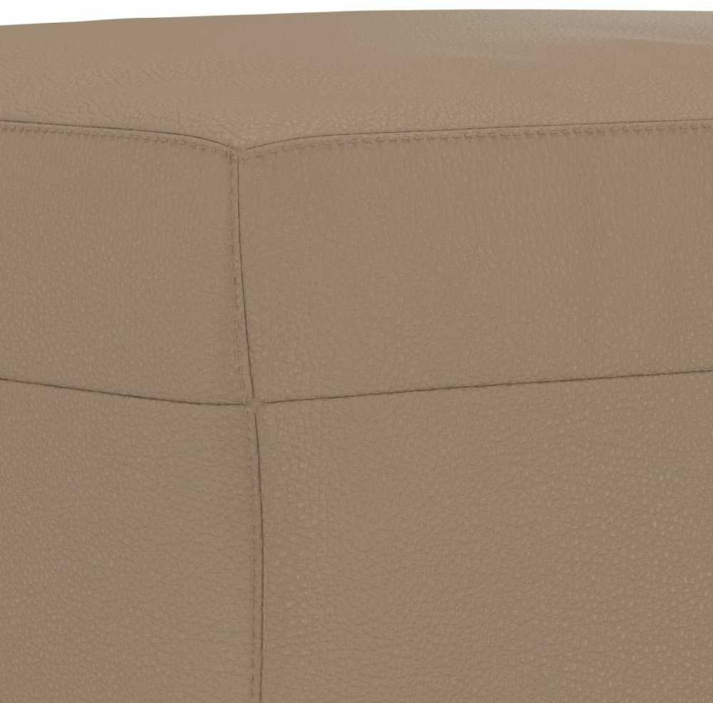 Sofa Sofos komplektas su pagalvėmis, 3 dalių, kapučino, dirbtinė oda