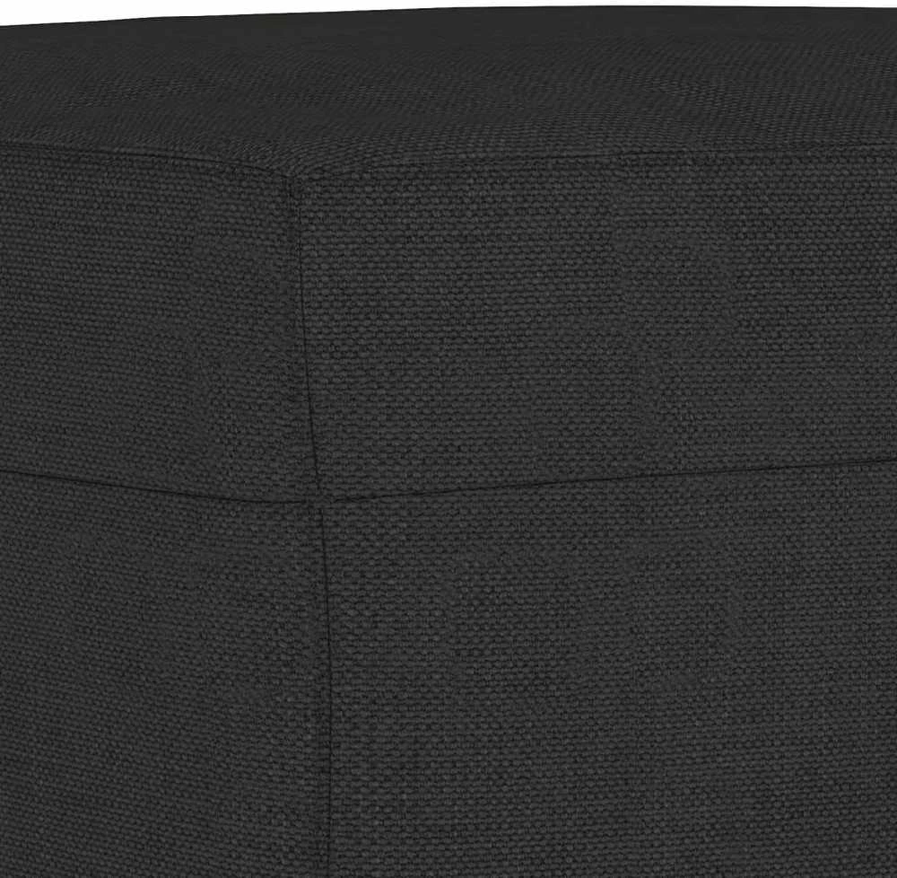 Sofa Sofos komplektas su pagalvėmis, 3 dalių, juodas, audinys