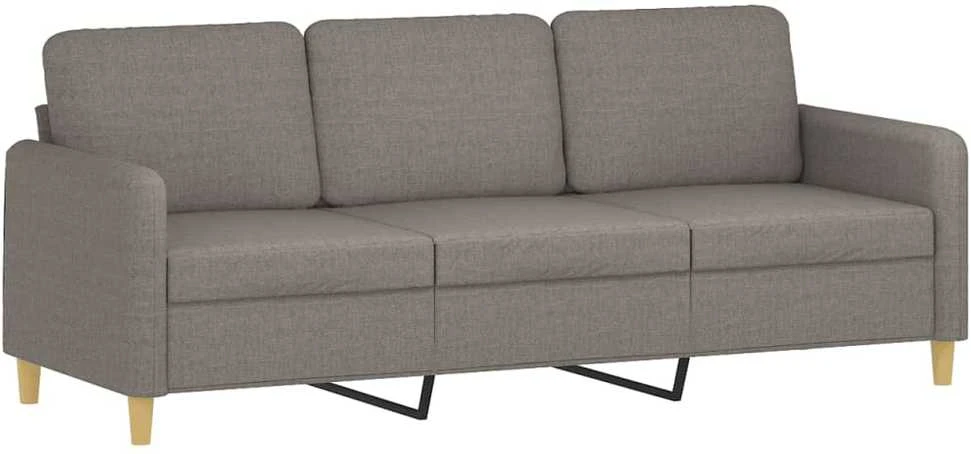 Sofa Sofos komplektas su pagalvėmis, 3 dalių, taupe, audinys