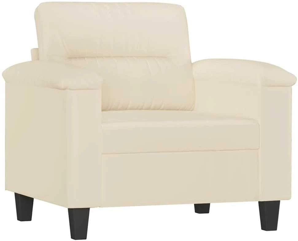 Sofa Sofos komplektas su pagalvėmis, 3 dalių, smėlio, audinys