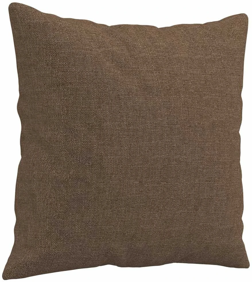 Sofa Sofos komplektas su pagalvėmis, 3 dalių, rudas, audinys