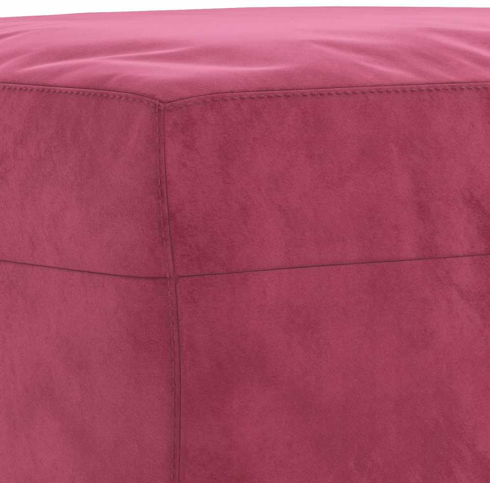 Sofa Sofos komplektas su pagalvėmis, 3 dalių, vyno, aksomas