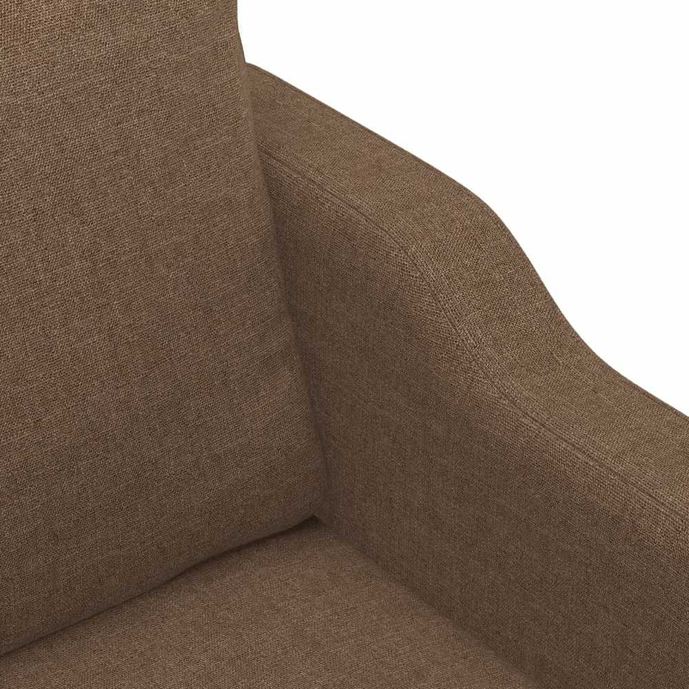 Sofa Sofos komplektas su pagalvėmis, 3 dalių, rudas, audinys