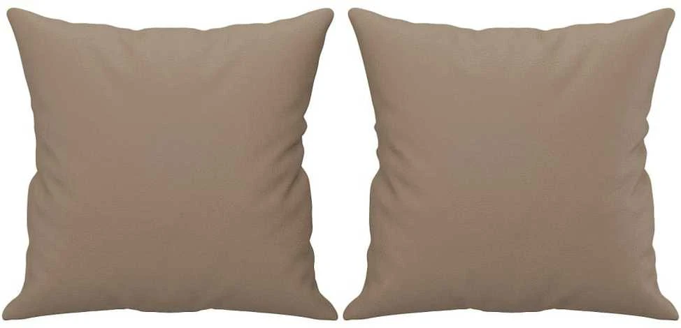 Sofa Sofos komplektas su pagalvėmis, 3 dalių, kapučino, dirbtinė oda