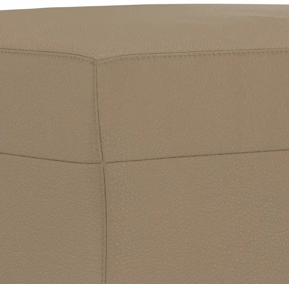 Sofa Sofos komplektas su pagalvėmis, 3 dalių, kapučino, dirbtinė oda