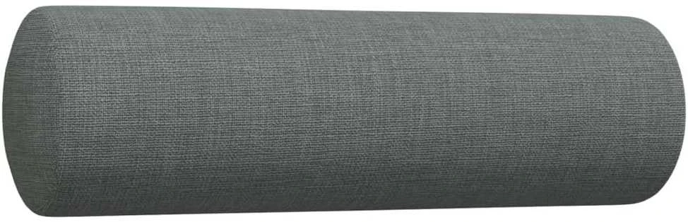 Sofa Sofos komplektas su pagalvėmis, 3 dalių, pilkas, audinys
